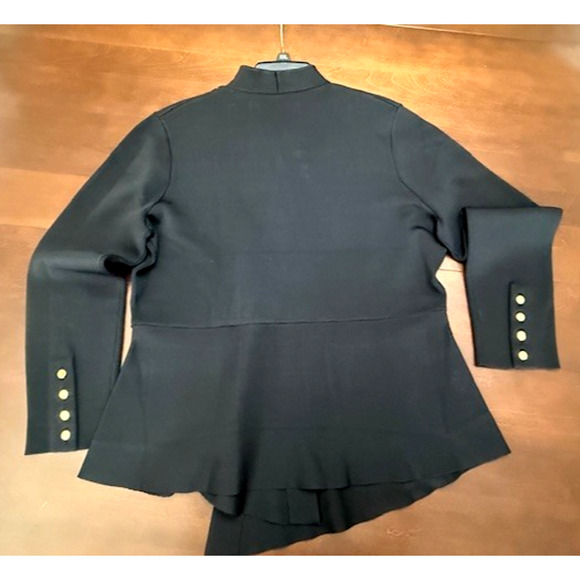 NWT Aleeza Paris Marcey Black Gold Buttons Luxury Knit Blazer Size 1X MSRP $250 - Picture 9 of 14
